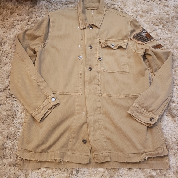 *SOLD*Free people military tan jacket - Picture 2 of 5
